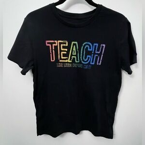 🏳️‍🌈LGBTQ Black 'Teach' Graphic Women's Tee 🏳️‍🌈